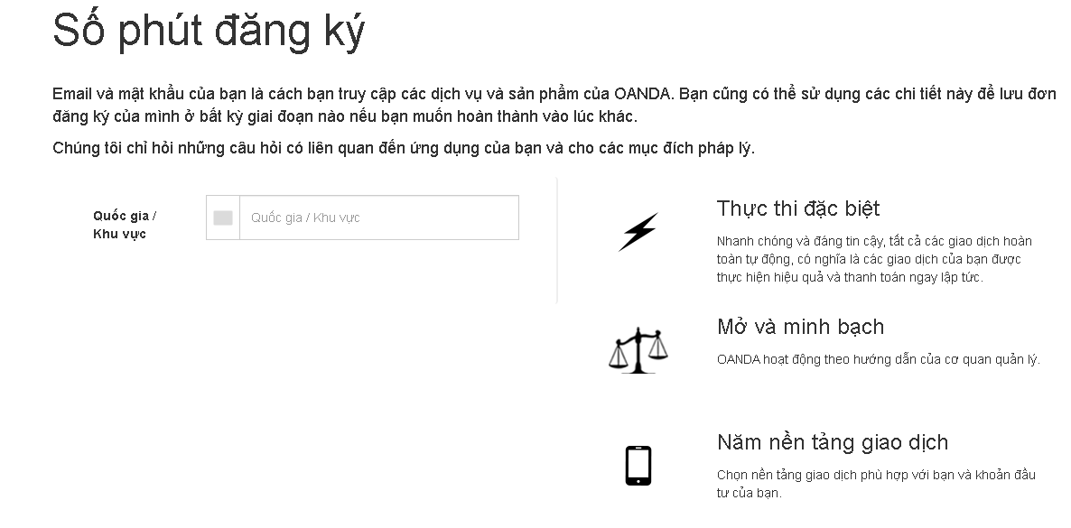 mở tài khoản tại sàn OANDA