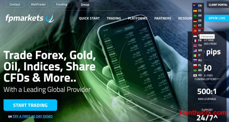 Hướng dẫn mở tài khoản sàn FP Markets