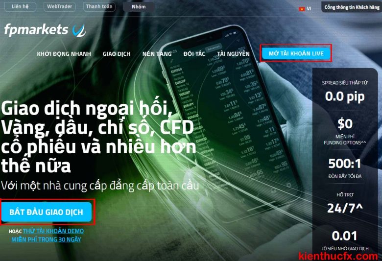 Hướng dẫn mở tài khoản sàn FP Markets