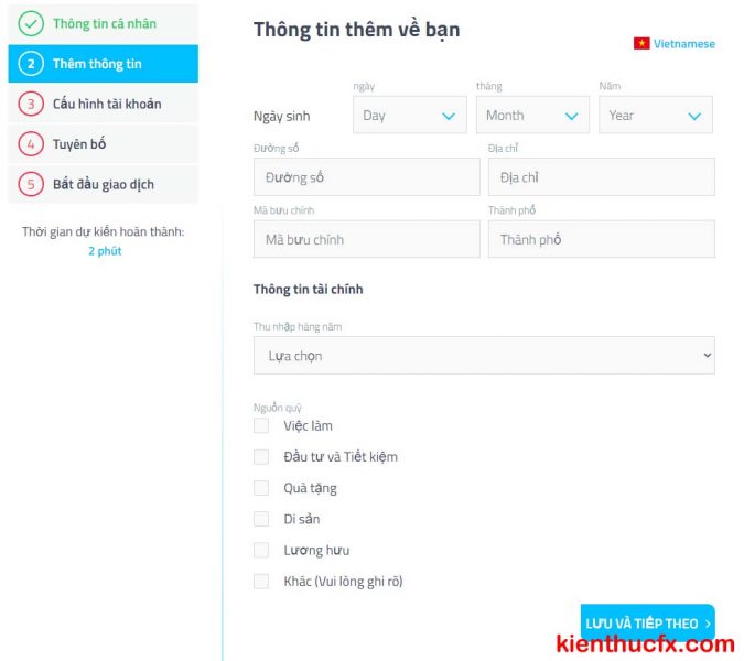 Hướng dẫn mở tài khoản sàn FP Markets