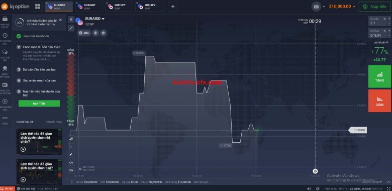 Hướng dẫn mở tài khoản sàn IQ Option