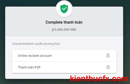 Hướng dẫn nạp tiền sàn Tickmill
