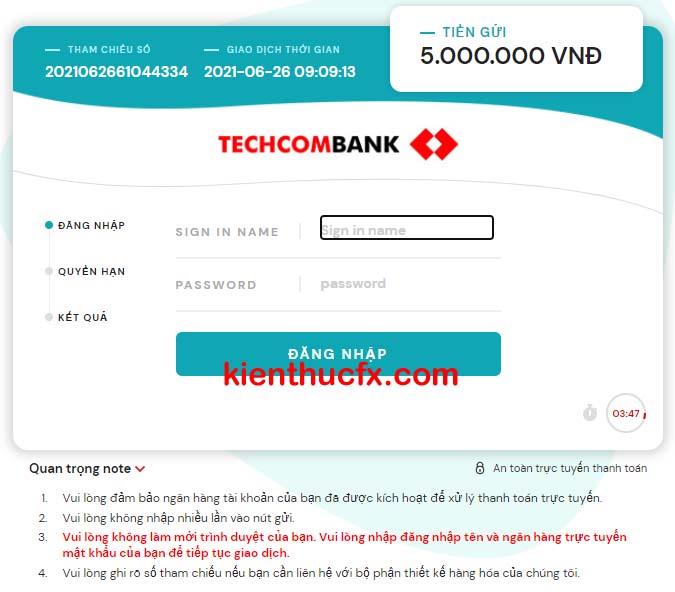 Hướng dẫn nạp tiền sàn Tickmill