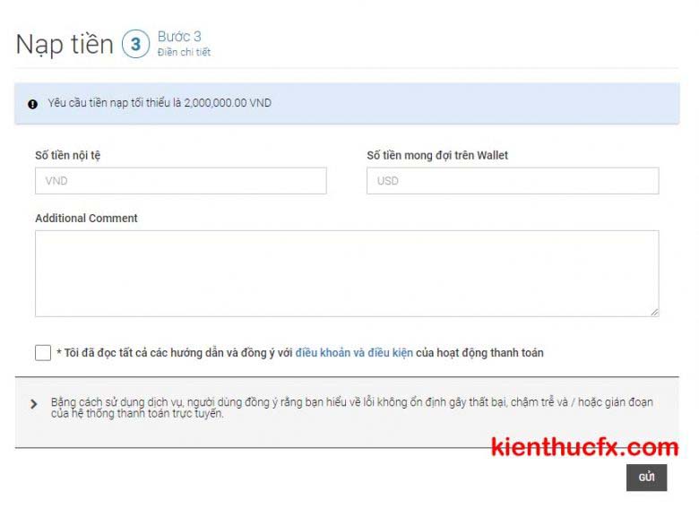 Hướng dẫn nạp tiền sàn Tickmill