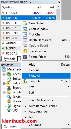 Hướng dẫn sử dụng MT5