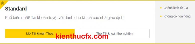 Tài khoản sàn Exness