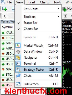 Hướng dẫn Backtest EA trên MT4