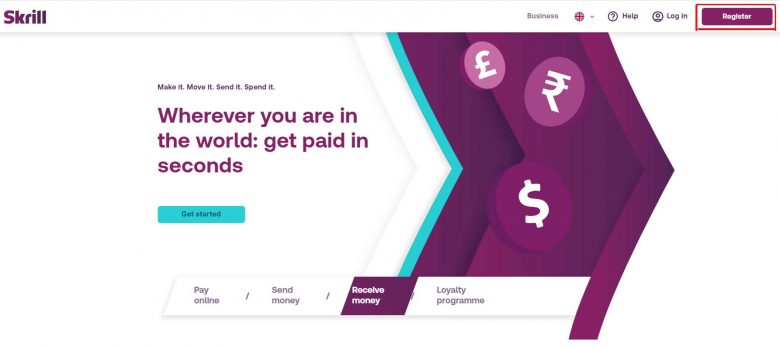 Hướng dẫn mở tài khoản Skrill