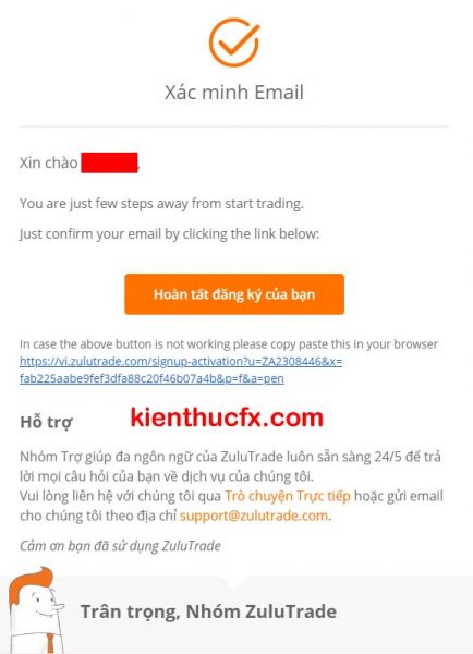 Hướng dẫn mở tài khoản Zulutrade