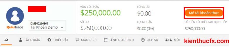 Hướng dẫn mở tài khoản Zulutrade