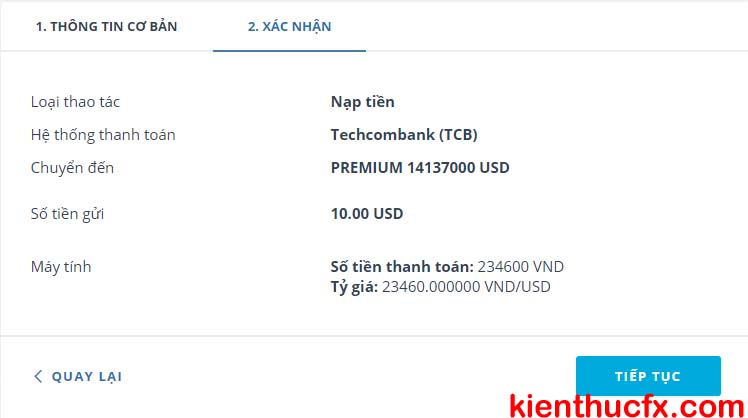 Hướng dẫn nạp tiền sàn Weltrade