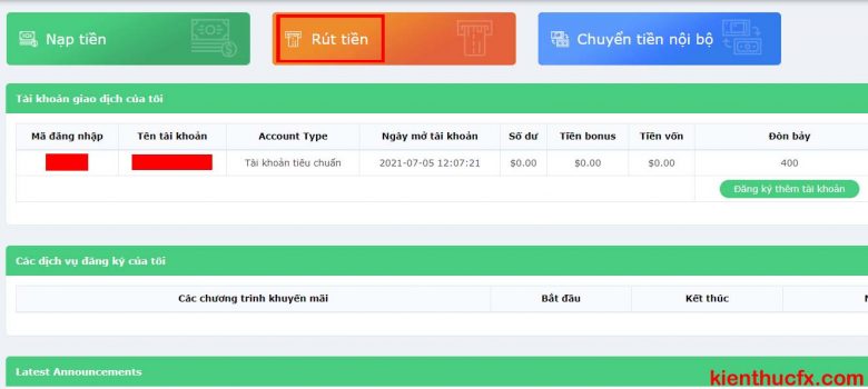Hướng dẫn rút tiền sàn GoMarkets